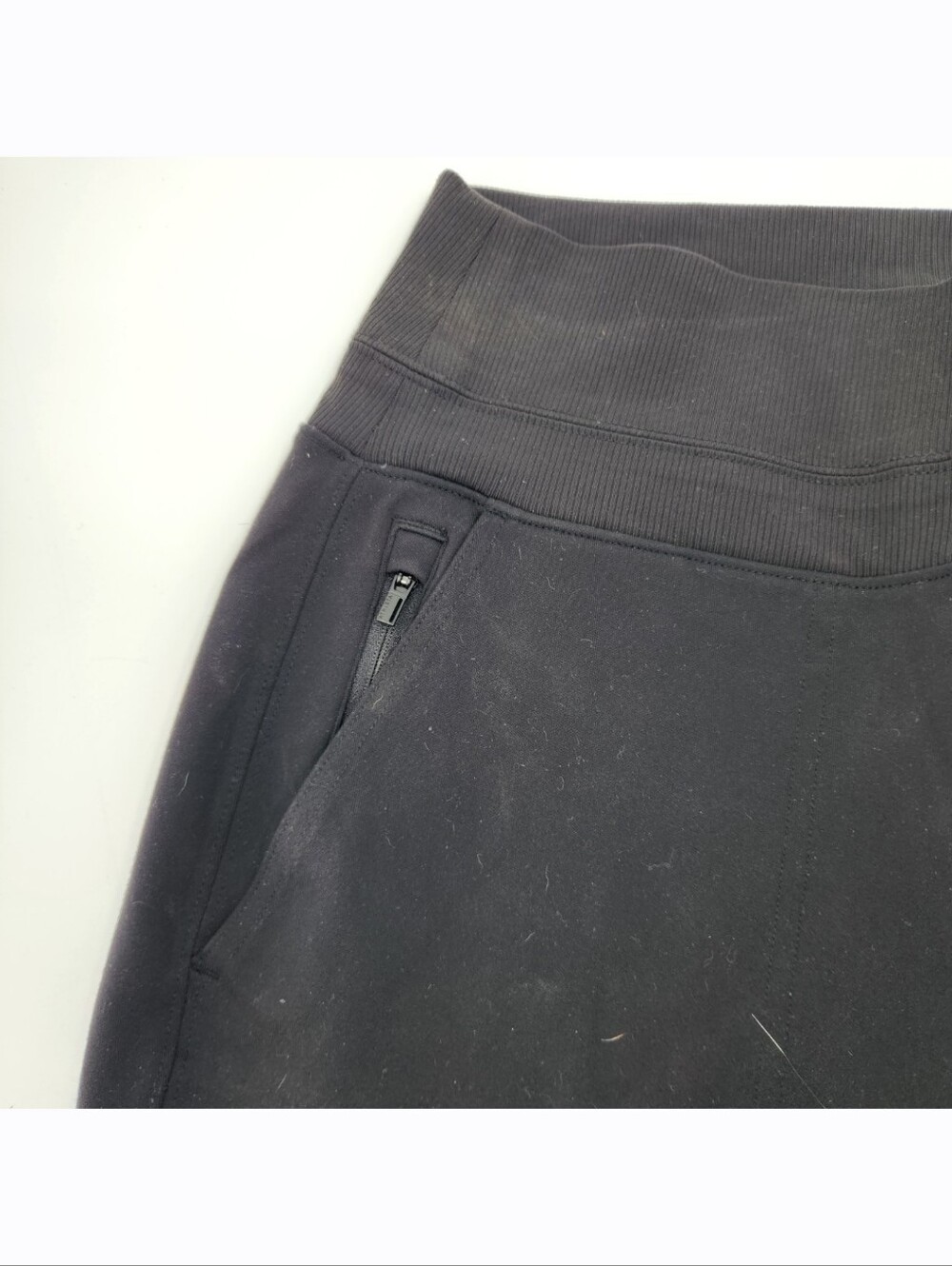 Athleta Venice High Rise Jogger Pant Womens Size Medium Black Zip Pockets - Picture 5 of 8